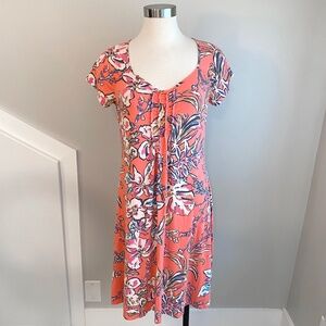 Escape by Habitat tropical floral midi dress - Size S
